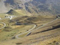 Col du Galibier - pohled na Col du Lautaret