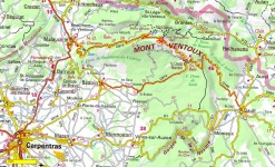 Mont Ventoux - 140 km (climb: 4385 m) - Map