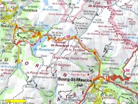 Cormet de Roselend, Col du Méraillet, Col du Pré - 88 km (climb: 2535 m) - Mapa